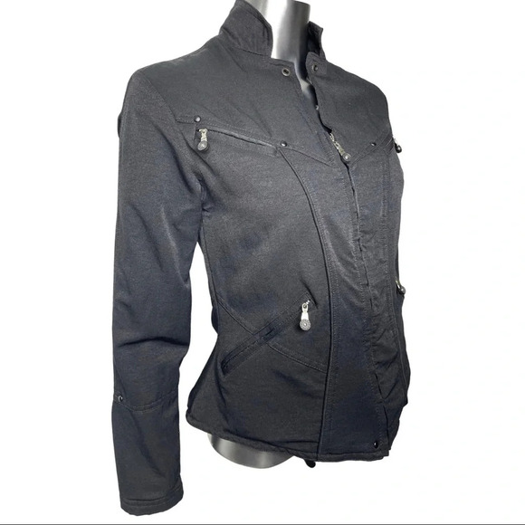 Jamie Sadock Jacket Black Zipper Front Golf Jacket Size 0 - Picture 4 of 6